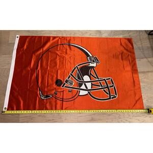 3x5 ft Cleveland Browns Banner House Flag Helmet Orange Man Cave Garage
